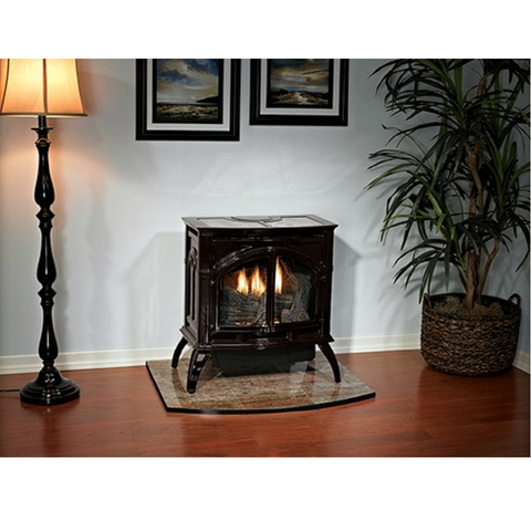 Vent-Free Cast Iron Stove - Compact 10,000 BTU Contour Burner