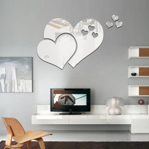 Family Wall Stickers Mirror Acrylic Home Decorative Mirrors Living Room Bedroom Decoration Love Decor Fashion New