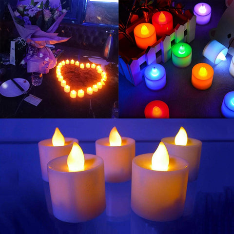 1Pc Creative LED Candle Lamp Light Multicolor Simulation Flameless Tea Light Wedding Birthday Party Decoration Cake Candles TSLM