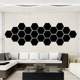 2pcs Hexagonal 3D Mirror Wall Stickers Restaurant Aisle Floor Personality Decorative Mirror Paste Living Room Sticker 6A0897