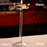 Dinner Decor Candle Holder Transparent Wedding Decoration Candlestick Hanging Vase Valentine's Day Romantic Decor