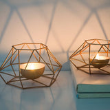 Fashion Geometric Iron Candlestick Wall Candle Holder Ornament Sconce Matching Tealight Steel Minimalist wedding Home decor Gift