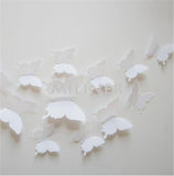 Free shipping 12pcs PVC 3d Butterfly wall decor cute Butterflies wall stickers art Decals home Decoration room wall art