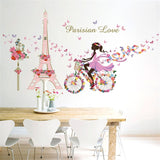 Romantic Floral Fairy Swing Wall Stickers for Kids Room Wall Decor Bedroom Living Room Children Girls Room Decal Poster Mural