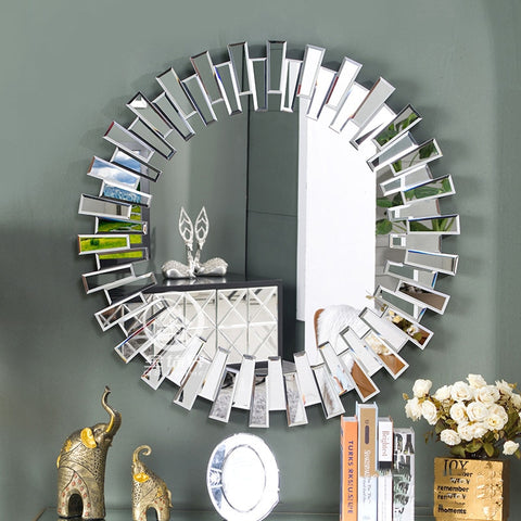 Modern round wall mirror glass console mirror venetian mirror wall decorative mirrored art