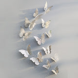 12pcs 3D Hollow Butterfly Wall Sticker for Home Decor DIY Butterflies Fridge stickers  Room Decoration Party Wedding Decor