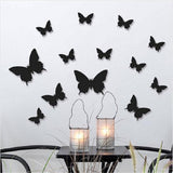 12 Pcs/Lot PVC 3D DIY Butterfly Wall Stickers Home Decor Poster for Kitchen Bathroom Adhesive to Wall Decals Decoration