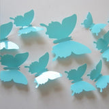 12 Pcs/Lot PVC 3D DIY Butterfly Wall Stickers Home Decor Poster for Kitchen Bathroom Adhesive to Wall Decals Decoration