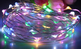 Feimefeiyou 50 100 LED Starry String battery Lights Fairy Micro LED Transparent Copper Wire for Party Christmas Wedding 5 colors