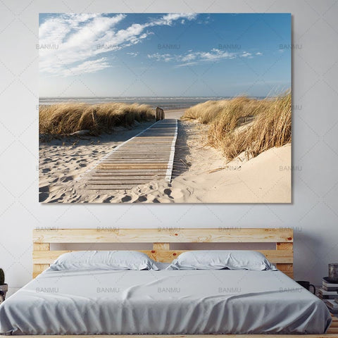 Canvas painting wall art  Photo Prints Beach Views Wall Art Picture Canvas Paintings Wall Decorations Artwork Giclee Paintings