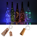 10 20 30LEDs Cork Shaped LED String Light Copper Wire String Holiday Outdoor Fairy Lights For Christmas Party Wedding Decoration