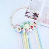 New Arrivals Nordic Style Wooden Beads Hair Ball Garland Tassel Wall Decoration Girl Hair Accessories Photography Props Hot Sale