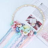 New Arrivals Nordic Style Wooden Beads Hair Ball Garland Tassel Wall Decoration Girl Hair Accessories Photography Props Hot Sale