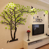 New arrival Lovers tree Acrylic crystal wall stickers DIY art wall decor stickers Living room tv sofa wall 3d decoration