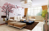 New arrival Lovers tree Acrylic crystal wall stickers DIY art wall decor stickers Living room tv sofa wall 3d decoration