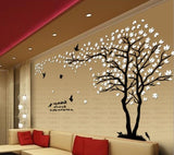 New arrival Lovers tree Acrylic crystal wall stickers DIY art wall decor stickers Living room tv sofa wall 3d decoration