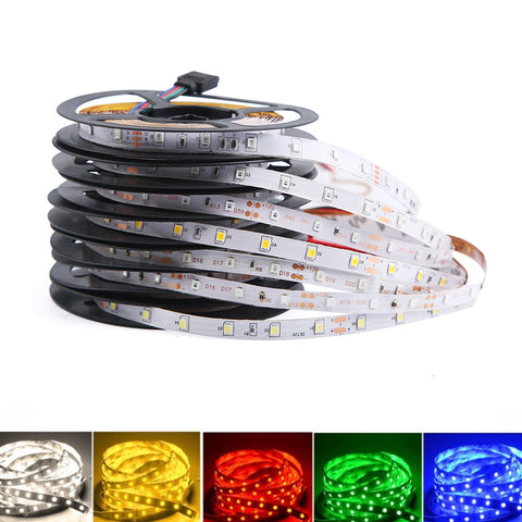 DC 12 V Volt Strip Led Light Tape 2835 RGB Waterproof 1 - 5 M 12V DC 60LED/M RGB Led Strip Tape Lamp Diode Flexible TV Backlight