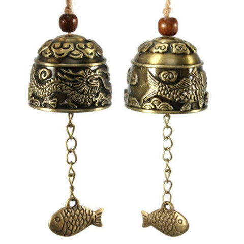 1pc Dragon/Fish Feng Shui Bell Blessing Good Luck Fortune Hanging Wind Chime