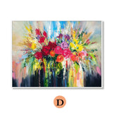 100% Hand Painted Abstract Flowers Art Oil Painting On Canvas Wall Art Wall Adornment Pictures Painting For Live Room Home Decor