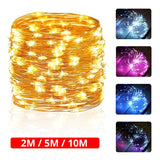 LYFS 2M 5M 10M AA Battery String Lights Copper Wire LED Lights Decoration Fairy Lights For Birthday Party Garland Wedding