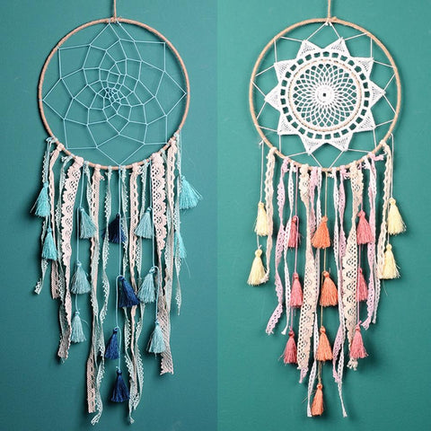 nordic dream catcher large tassel dream catcher  room decoration white pink dreamcatcher supplies   gift for friend