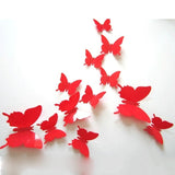 12pcs/set 3D Butterfly Wall Stickers Self-adhesive PVC Home Wall Decoration for Party Wedding Adesivo De Parede Dropshipping