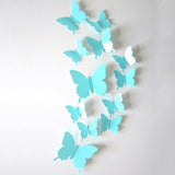 12pcs/set 3D Butterfly Wall Stickers Self-adhesive PVC Home Wall Decoration for Party Wedding Adesivo De Parede Dropshipping